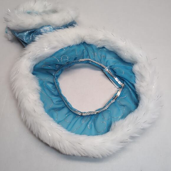 Build A Bear Ice Skating Sparkle Ice Blue Iridescent Outfit w/ Faux Fur & Skates - Picture 9 of 12